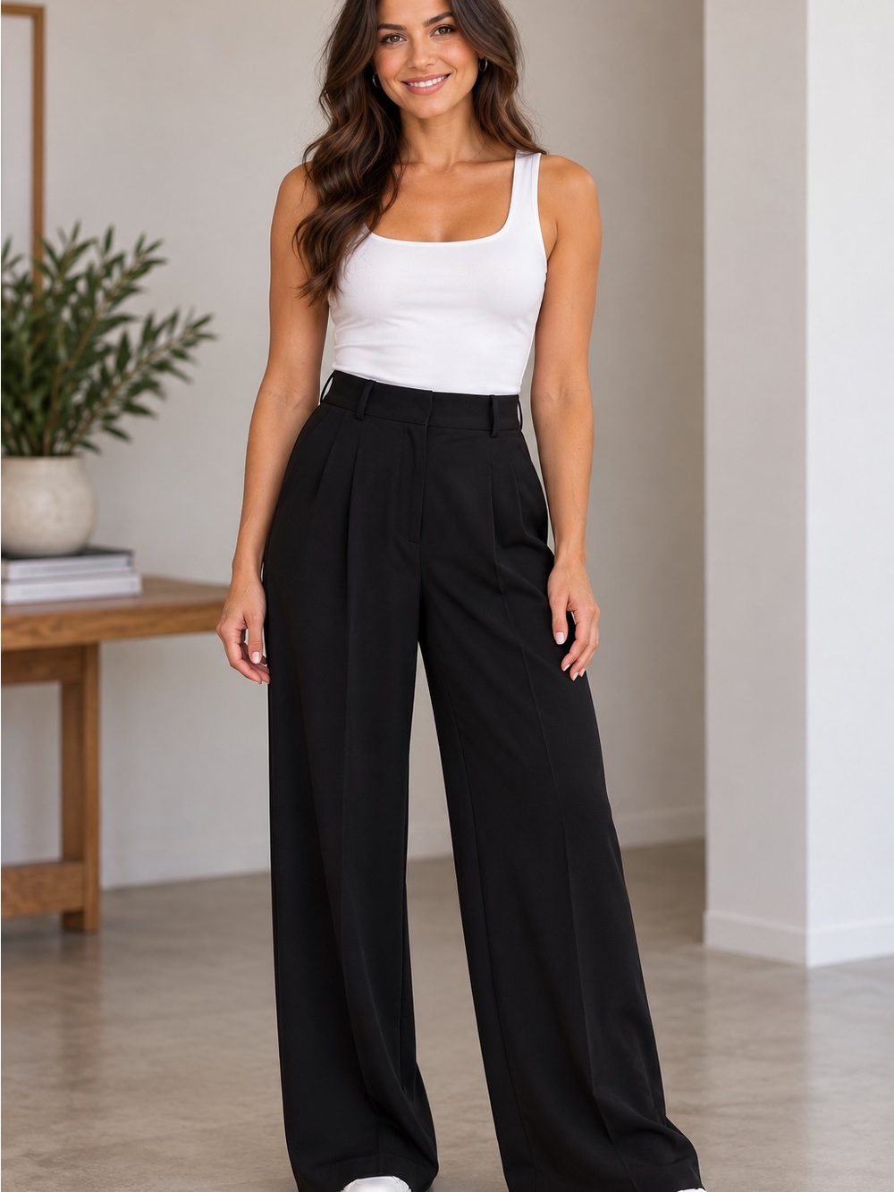 Liz Claiborne Black Wide Leg Dress Pants Size 10